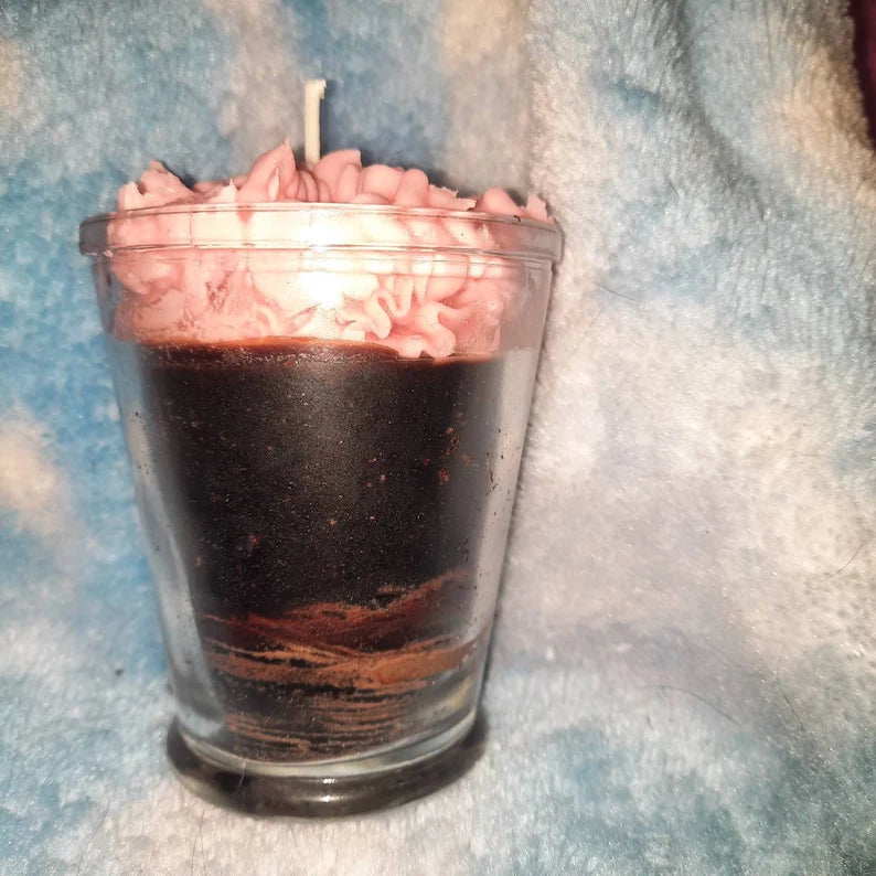 Pink frosted chocolate delight