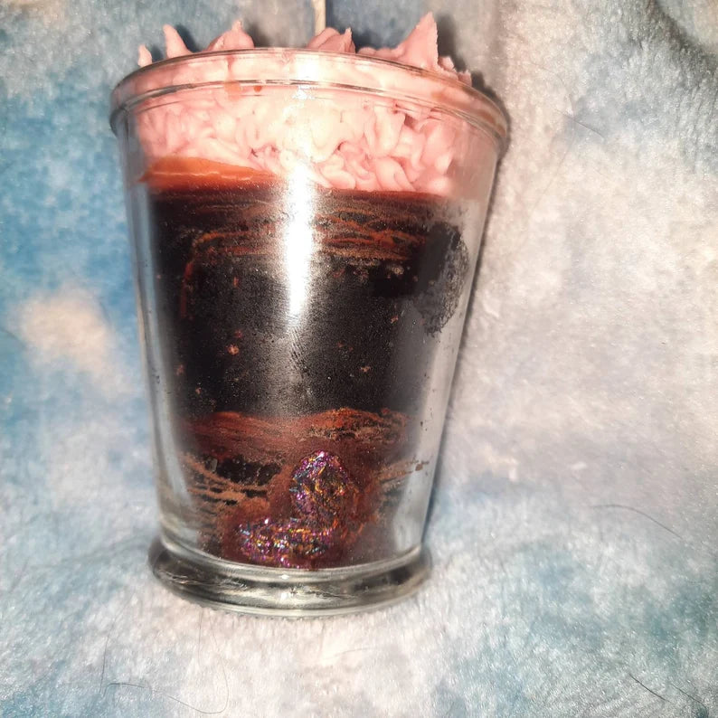 Pink frosted chocolate delight